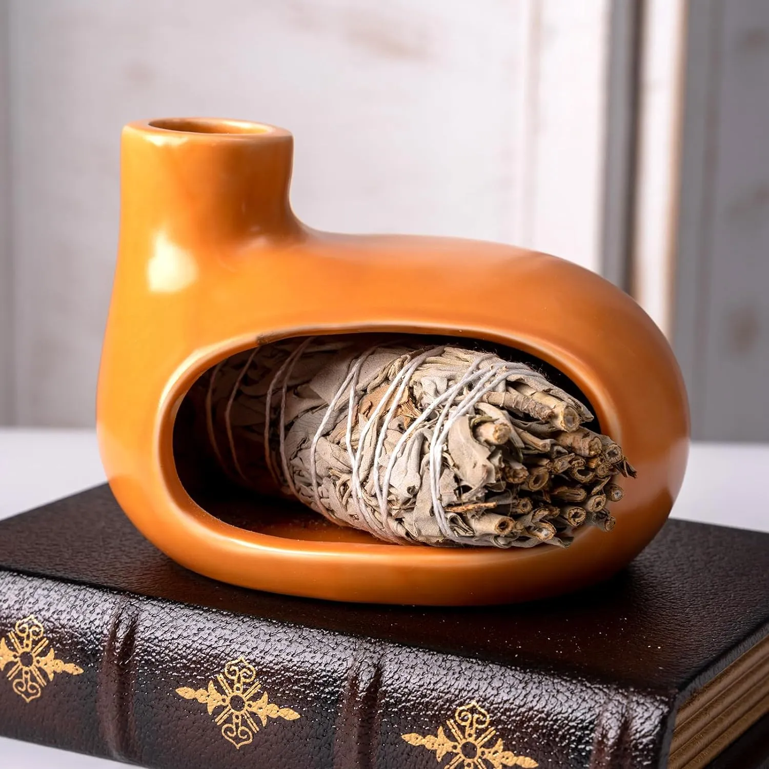 benutzerdefinierte Keramik-Wachsschmelzer-Schornstein-Palo-Santo-Halter-3