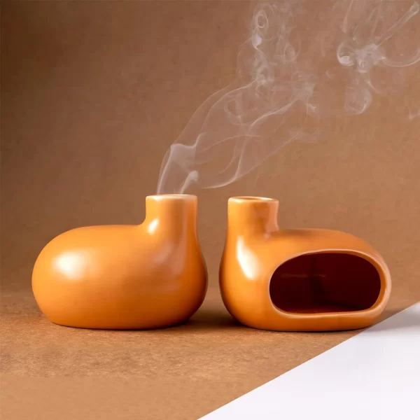 benutzerdefinierte keramische Wachsschmelzer-Kamin-Palo-Santo-Halter-5