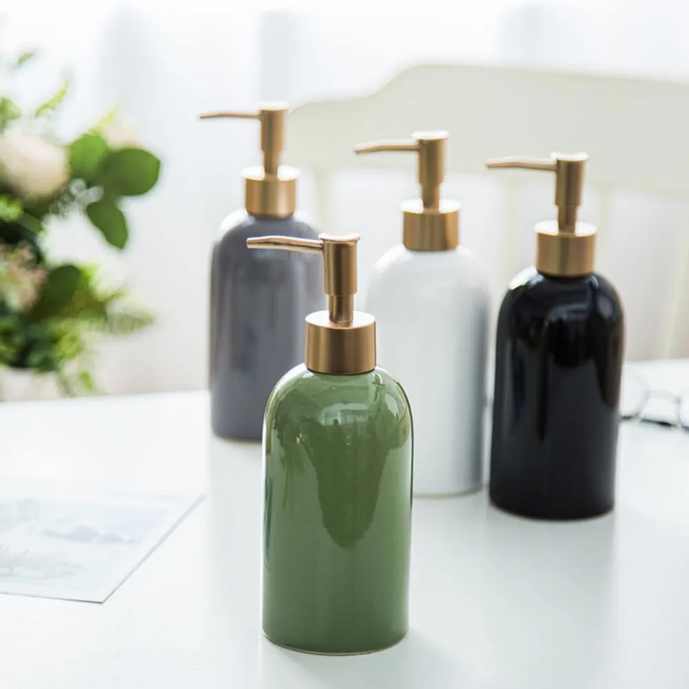 dispensadores de loción a granel - botellas de loción cerámicas minimalistas - suministro 2