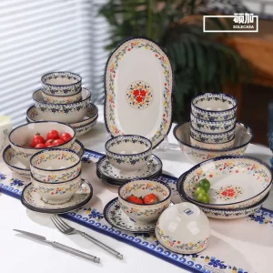 Rustic-Vintage-Wholesale-Dinnerware-Plate-Bowl-Cup-Sets-7