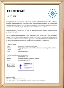 Qunfa-Führender Keramikhersteller, Unsere Zertifikate-0