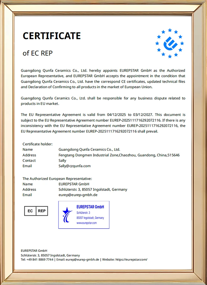 Qunfa-Leading Ceramics Manufacturer, Our Certificates-0