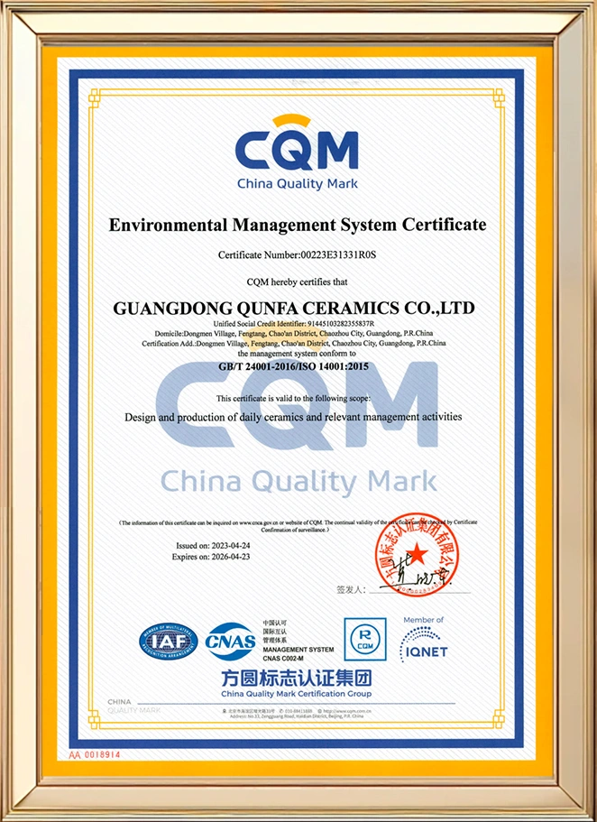 Qunfa-Leading Ceramics Manufacturer, Our Certificates-3