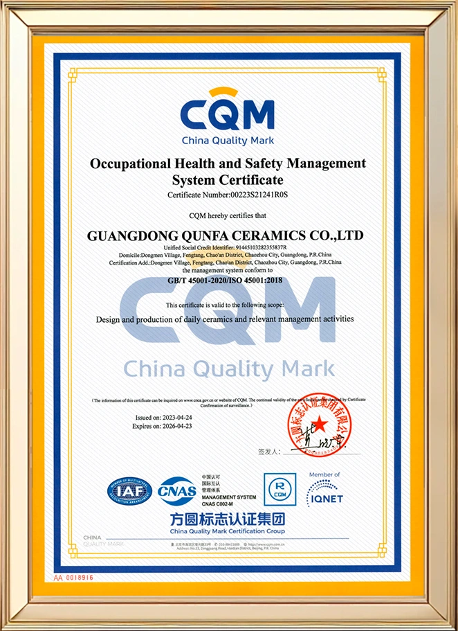 Qunfa-Leading Ceramics Manufacturer, Our Certificates-4